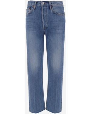 RE/DONE Katoenen Denimjeans - Blauw