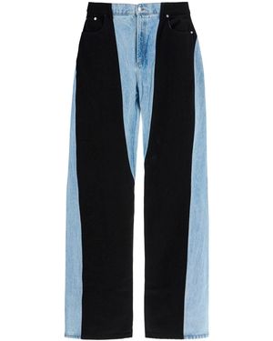 Mugler Zwei -Ton -Jeans Jeans - Schwarz