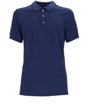 Fay Polo Db Collar Piquet Str. Bicolour - Blue