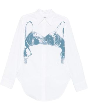 Jean Paul Gaultier The Scanned Bra Shirt - Blue
