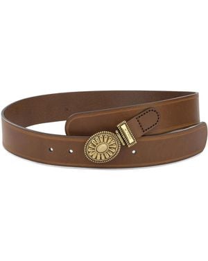 Etro "Paisley" Leather Belt - Brown