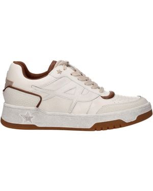 Ash Sneakers Blake Dames Lederen Beige/amber - Wit