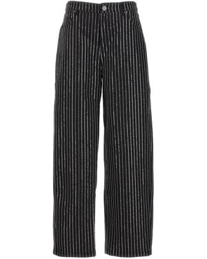 ROTATE BIRGER CHRISTENSEN Roteer Birger Christensen Pailletten Pinstripe Jeans - Grijs