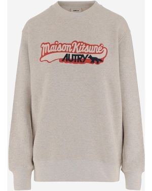 Autry X Maison Kitsune Cotton Sweatshirt - Grau