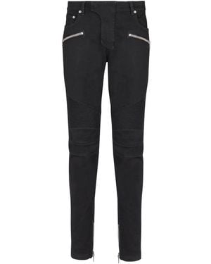 Balmain Slim Biker Jeans - Zwart