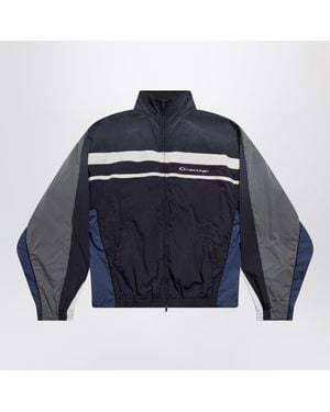 Balenciaga 50/50 Technical Fabric Tracksuit Jacket - Blue