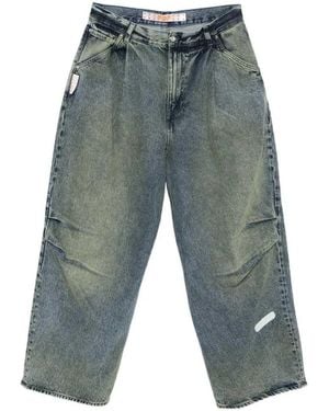 PDF Pleated Jeans - Blue