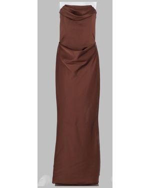 ROTATE BIRGER CHRISTENSEN Elegant Lungo Suit With Bodice - Brown