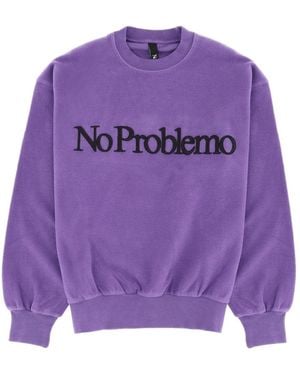 No Problemo Sweatshirt With Logo - Purple