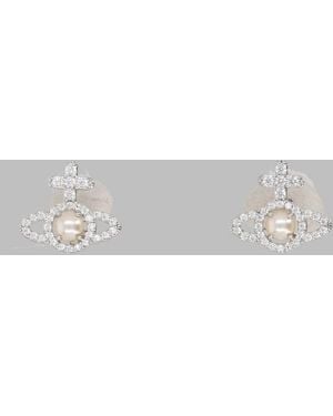 Vivienne Westwood Earrings Olympia Pearl - Grey