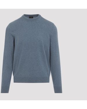 Brioni Pull à col rond - Bleu