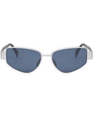 Celine Sonnenbrille Cl40293 U 16 V Triomphe Silber/Blau Unisex
