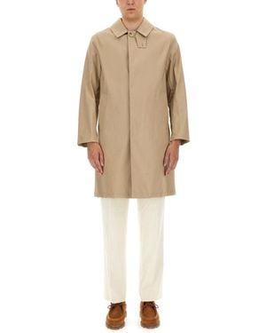 Mackintosh Manchester Single-Breasted Car Coat - Natural