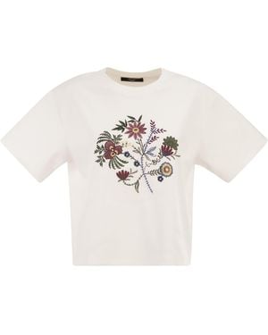 Weekend by Maxmara Wkdsabato Katoenjersey T-shirt Met Print - Wit