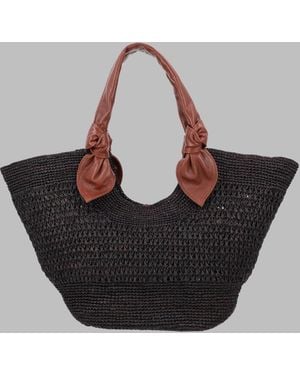Hereu Handbag Woven Raffia - Black