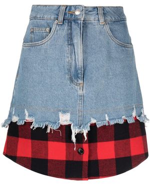Moschino Jeansrock Im Layering-Look - Blau