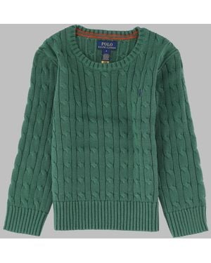 Polo Ralph Lauren Ls Cable Cn Tops Sweater - Green
