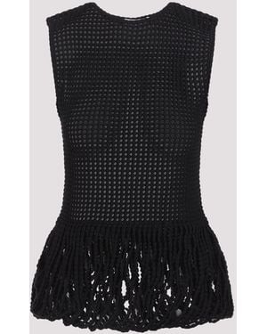 Alaïa Alaïa Peplum Tank Top - Black