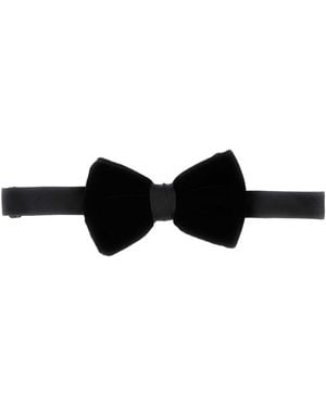 Giorgio Armani Stretch Velvet Bow Tie - Black