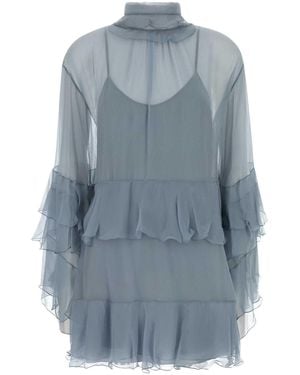 Chloé Powder Crepe Dress - Blue