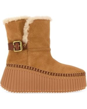 Chloé Suede Boots - Brown