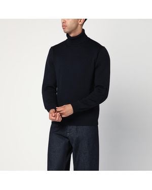 Roberto Collina Wool Turtleneck Jumper - Blue