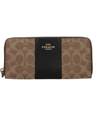 COACH Wallets Fabric - Brown