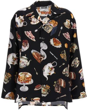 Moschino 'Tea Time' Print Shirt - Black