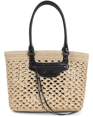Balenciaga Cesta Le City Rafia - Neutro