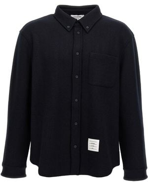 Thom Browne Hemd Mit Fischgrätenmuster - Blau