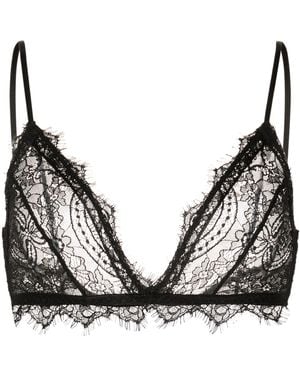 Anine Bing Lace Bra With Trim - Black