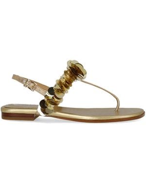 Michael Kors Loretta Thong Sandal - Metallic