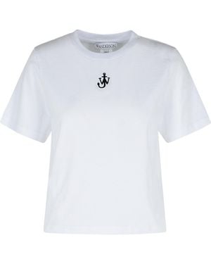 JW Anderson JW Anderson White Cotton T -Shirt - Weiß