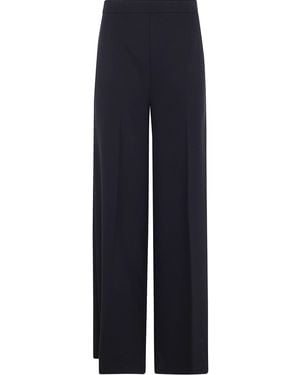 Twinset Pantaloni Con Placca Logo - Blue