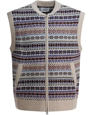 NN07 Gilet en Laine "Robbie" - Bleu