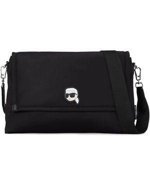 Karl Lagerfeld Ikon Grote Schoudertas - Zwart