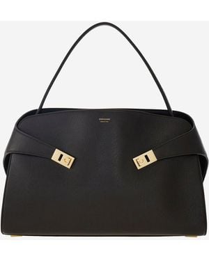 Ferragamo Hug Shoulder Bag - Black