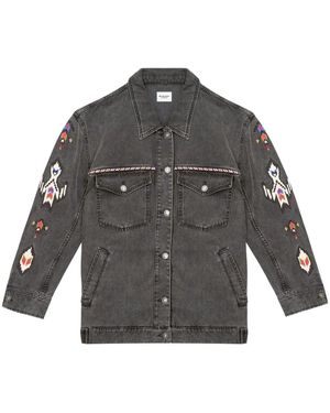 Isabel Marant Manona Denim Jas - Grijs