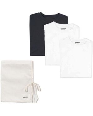 Jil Sander Pack mit 3 langem Ärmel T -Shirt - Schwarz