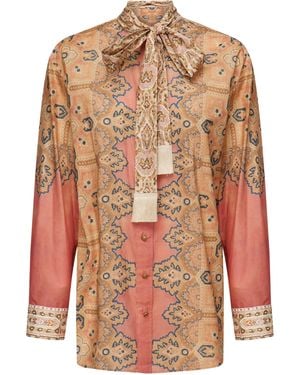 Valentino Garavani Voyage Imaginaire Multicoloured Cotton Blouse