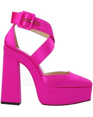 Jimmy Choo Zapatos Gian con plataforma de 140mm - Rosa