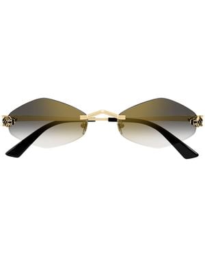Cartier Panthère De Ct0433s -001 - Goud / Grijs - Zwart