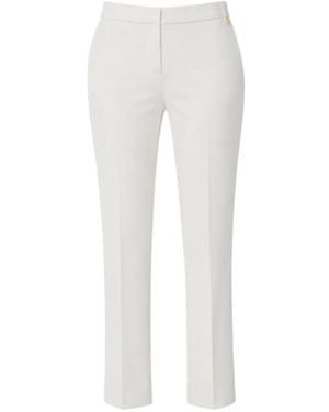 Elisabetta Franchi Logo Charm Trousers - White
