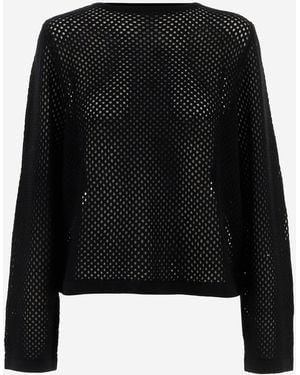 Allude Wool And Cashmere Knit - Black