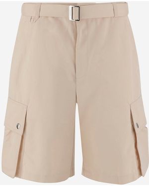 Jacquemus Baumwoll- und Leinenmischungs -Frachthosen - Natur