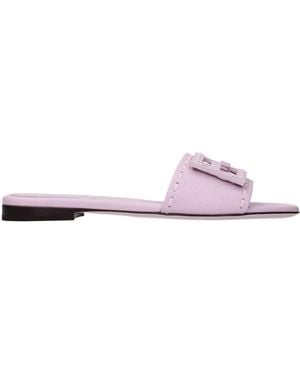Fendi Sandals And Clogs/Pastel Leather - Pink