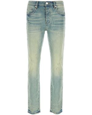 Purple Denim Stretch Denim Jeans - Blue