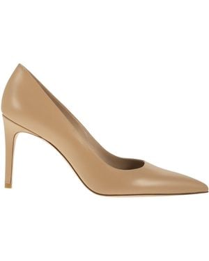 Stuart Weitzman Stuart Power 85 Leather Pumps - Natural