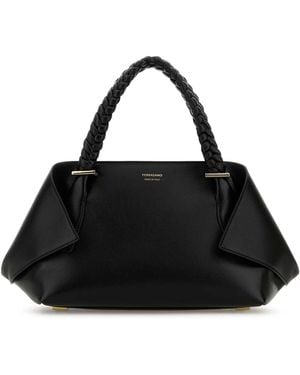 Ferragamo Leather Medium Handbag - Black