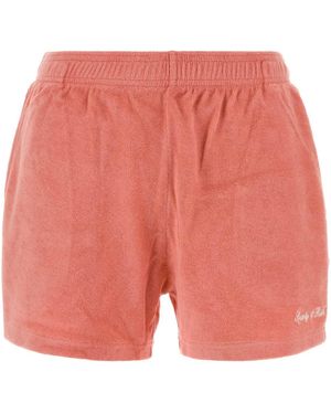 Sporty & Rich Andy Terry Fabric Shorts - Pink
